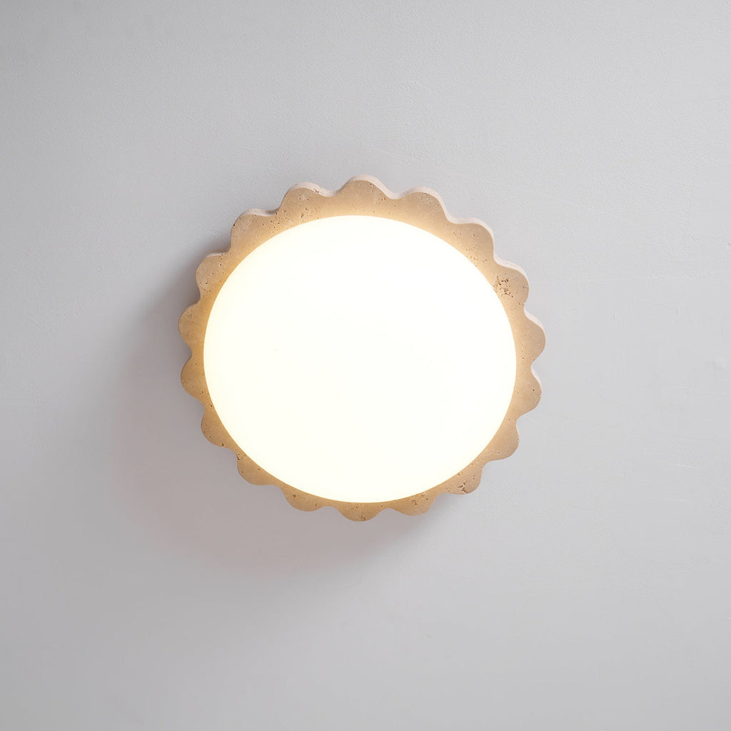 Plafonnier moderne Bjarki en Travertin jaune