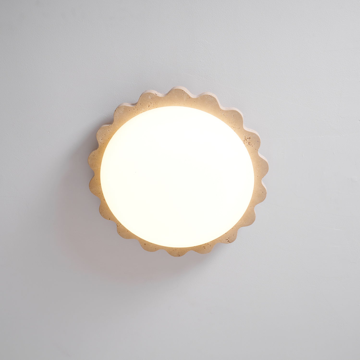Plafonnier moderne Bjarki en Travertin jaune