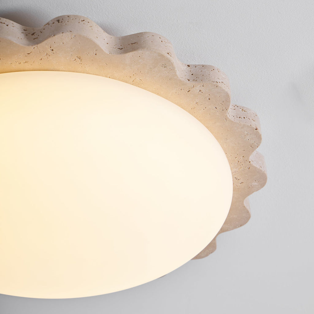 Plafonnier moderne Bjarki en Travertin jaune