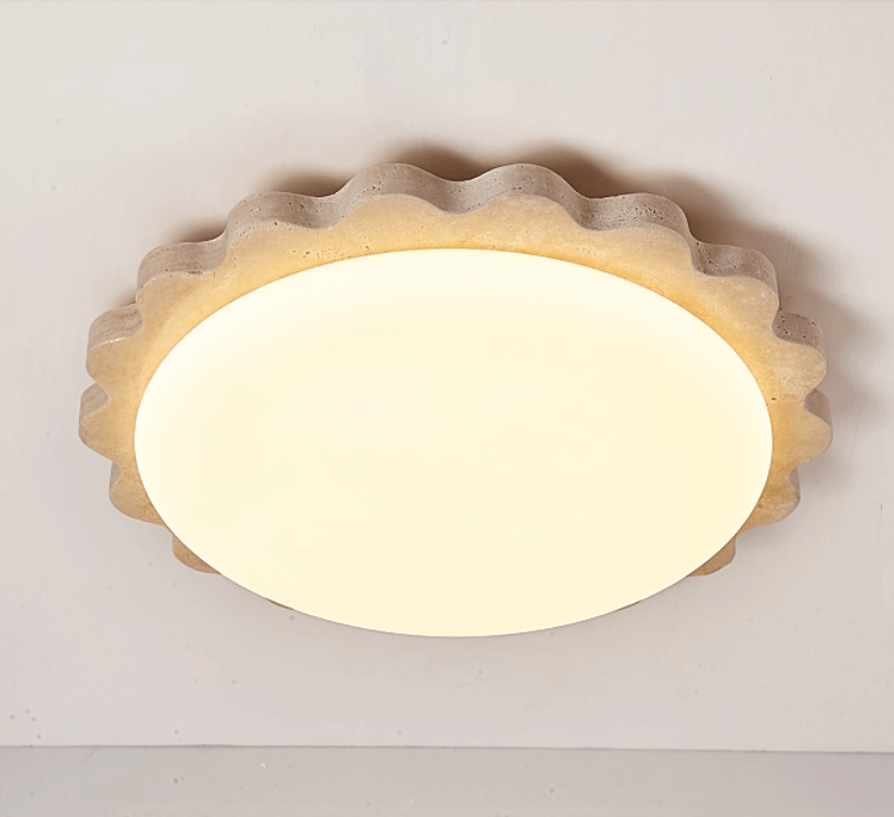 Plafonnier moderne Bjarki en Travertin jaune