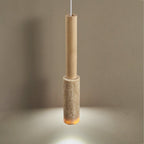 Suspension moderne Poe en Travertin jaune et bois