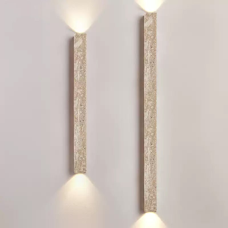 Applique murale moderne Bent en Travertin jaune