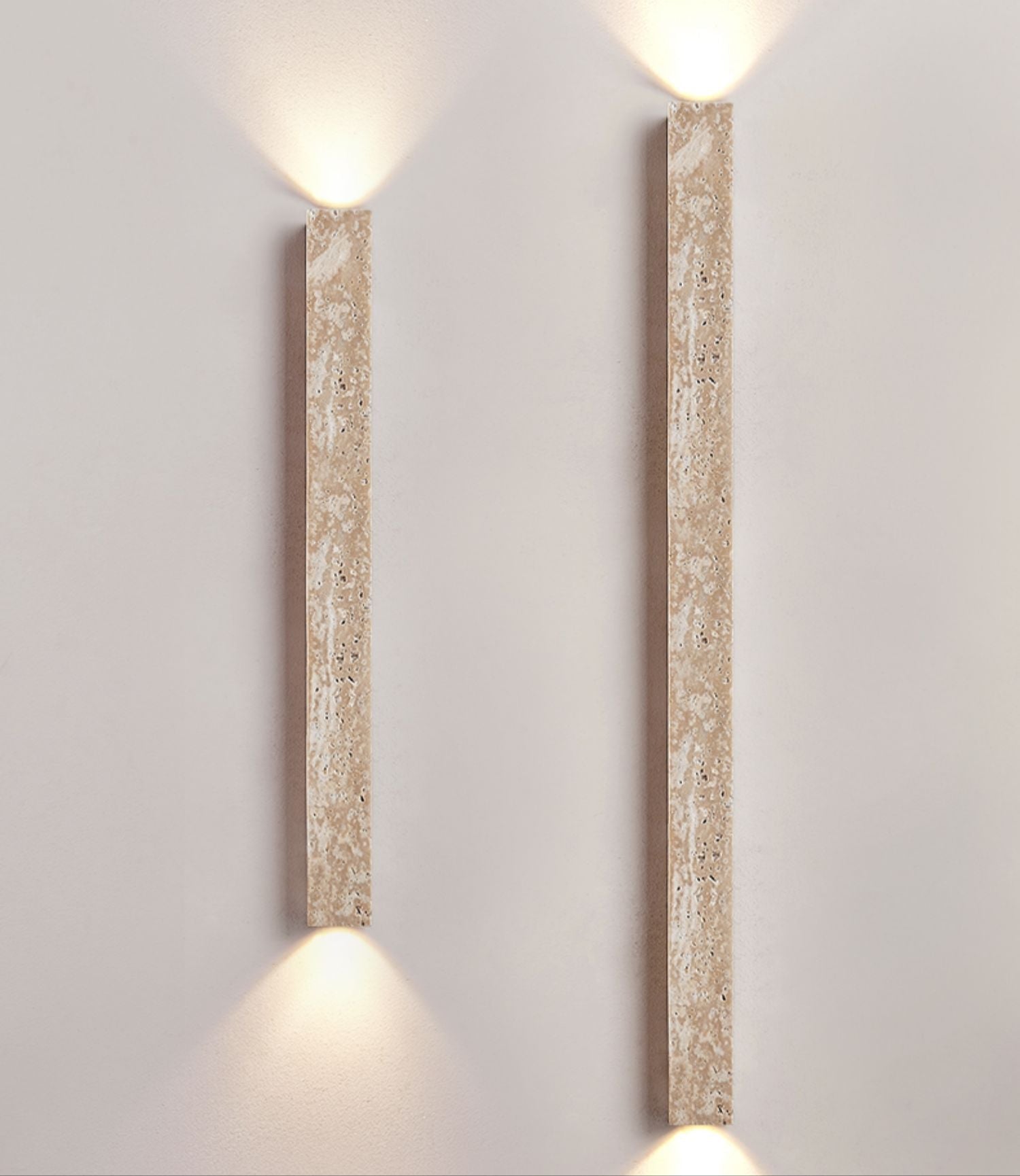 Applique murale moderne Bent en Travertin jaune