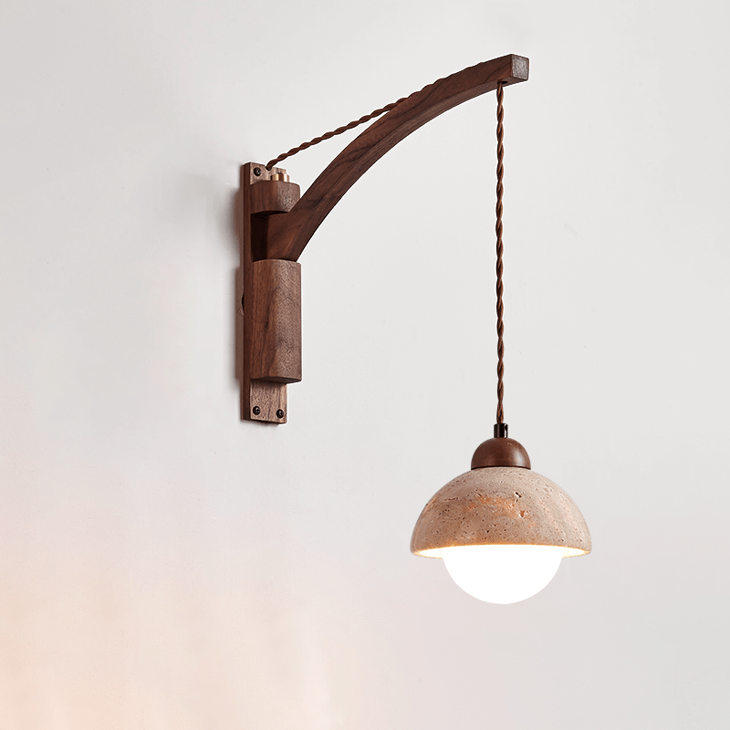 Applique murale moderne Kjotvi en Travertin jaune