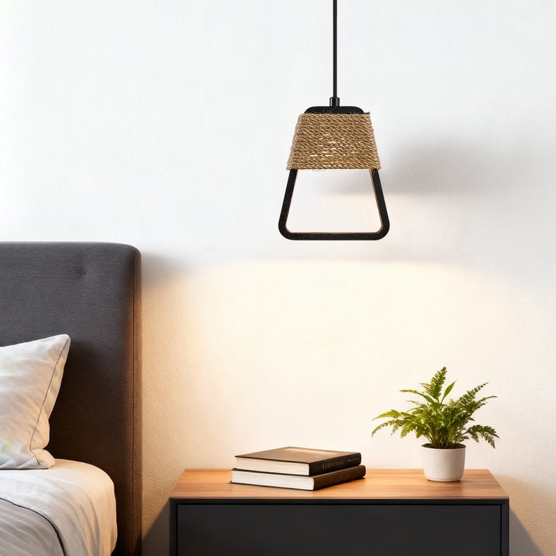 Suspension moderne Seth en Noir travertin