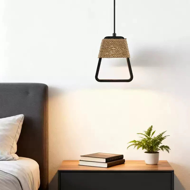 Suspension moderne Seth en Noir travertin