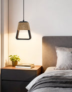 Suspension moderne Seth en Noir travertin