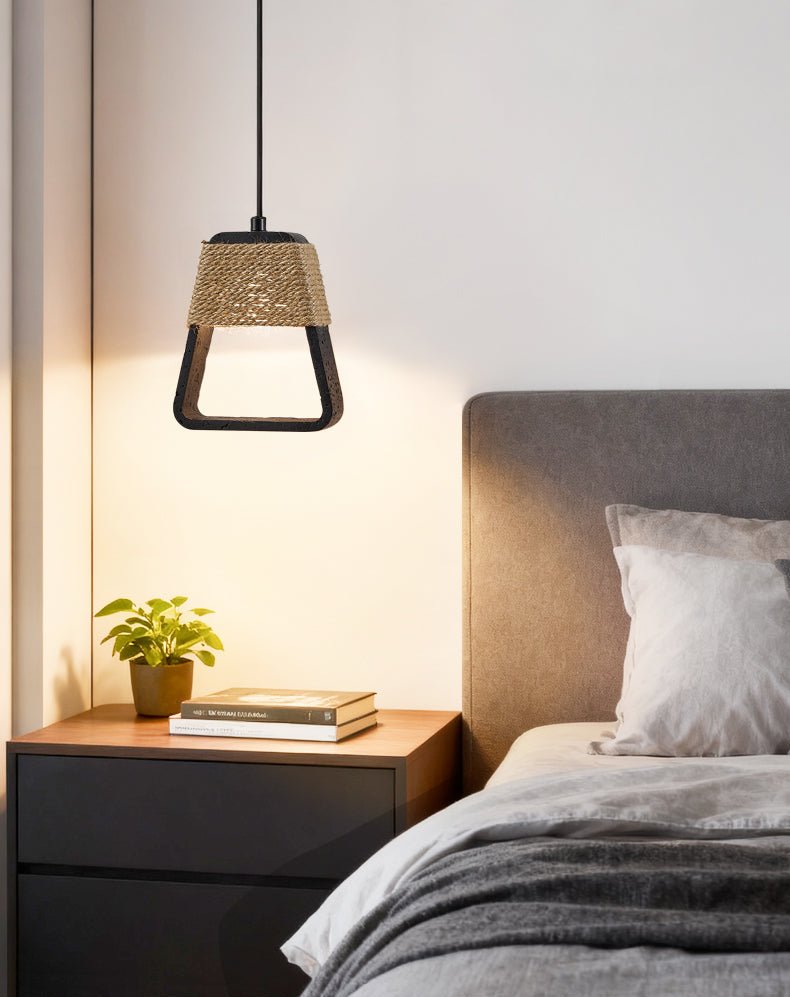 Suspension moderne Seth en Noir travertin