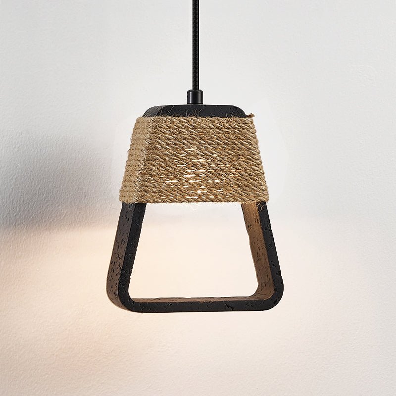 Suspension moderne Seth en Noir travertin
