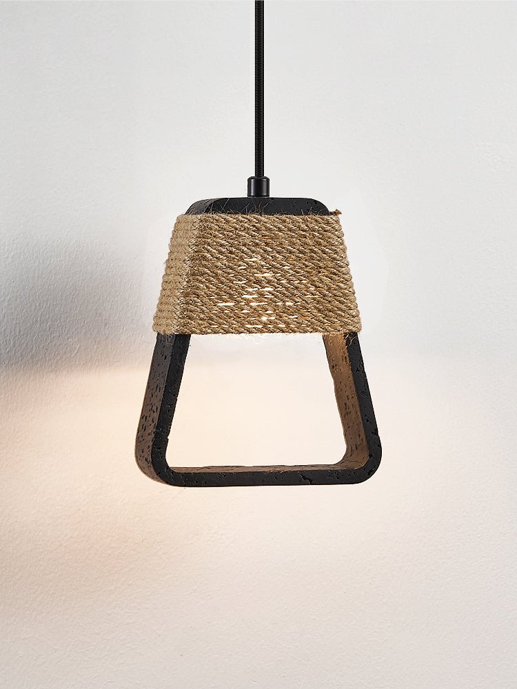Suspension moderne Seth en Noir travertin