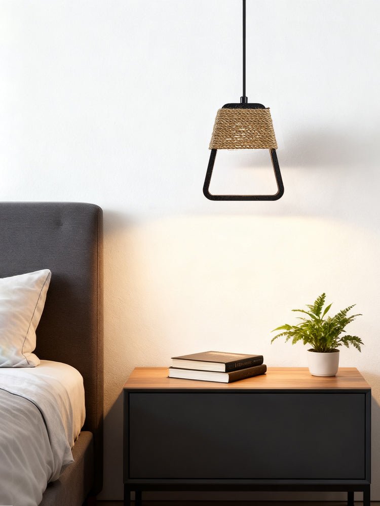 Suspension moderne Seth en Noir travertin
