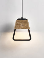 Suspension moderne Seth en Noir travertin