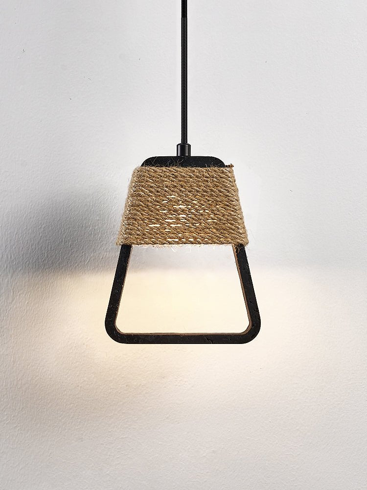 Suspension moderne Seth en Noir travertin