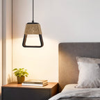 Suspension moderne Seth en Noir travertin