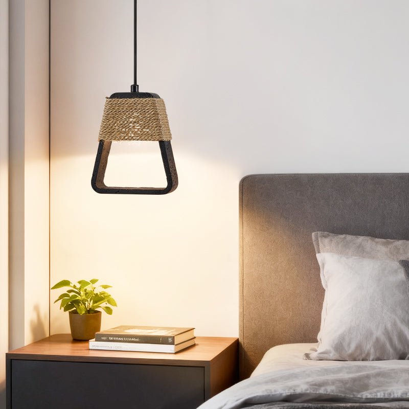 Suspension moderne Seth en Noir travertin