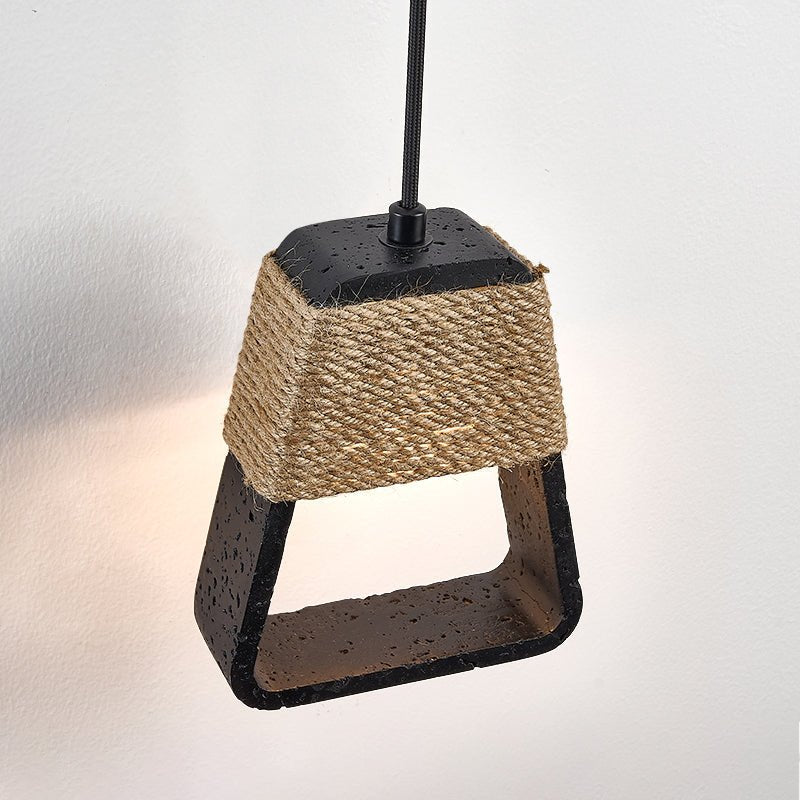 Suspension moderne Seth en Noir travertin