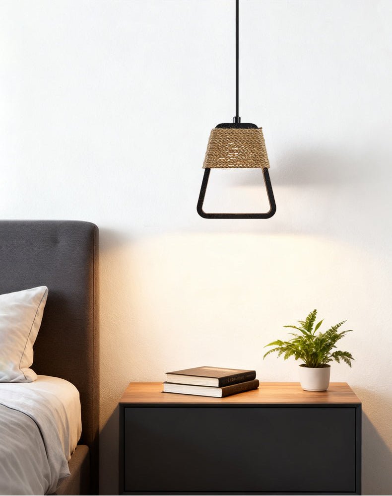 Suspension moderne Seth en Noir travertin