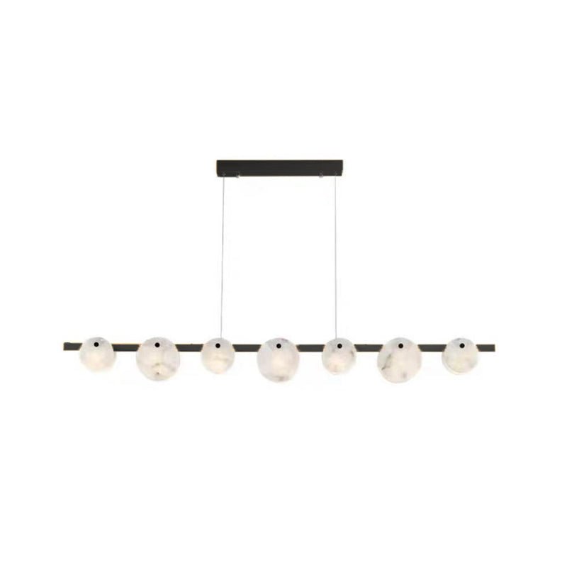 Lustre moderne Enar en Albâtre Noir et blanc