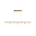 Lustre moderne Enar en Albâtre Laiton et blanc
