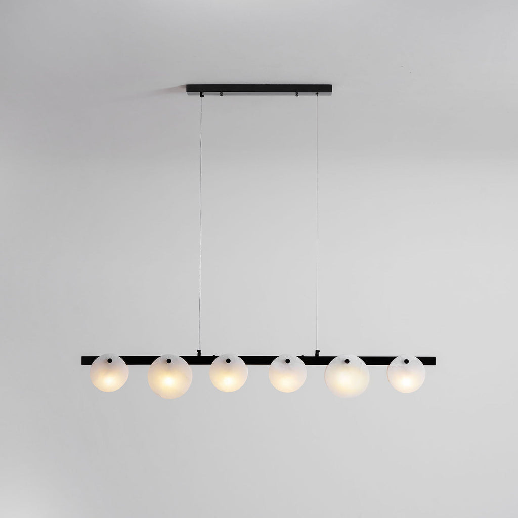 Lustre moderne Enar en Albâtre Laiton et blanc