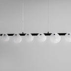 Lustre moderne Enar en Albâtre Noir et blanc
