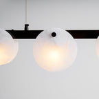 Lustre moderne Enar en Albâtre Noir et blanc