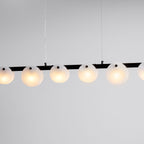 Lustre moderne Enar en Albâtre Laiton et blanc