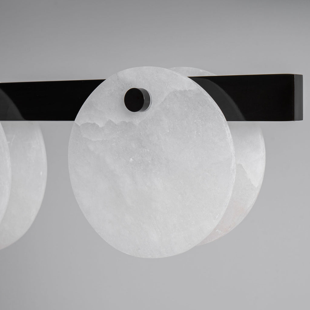 Lustre moderne Enar en Albâtre Noir et blanc