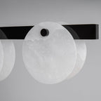 Lustre moderne Enar en Albâtre Noir et blanc