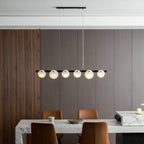 Lustre moderne Enar en Albâtre Laiton et blanc