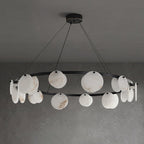 Lustre moderne Tobbe en Albâtre Noir et blanc