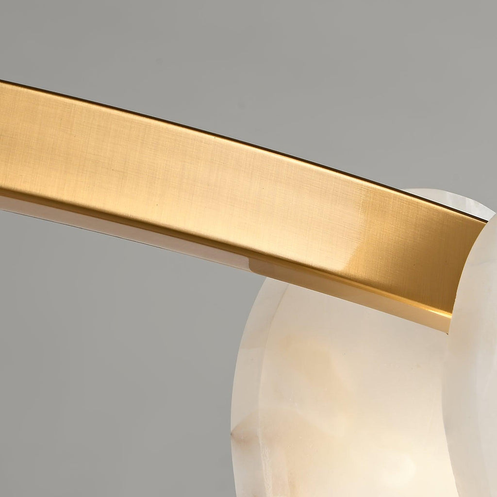Lustre moderne Tobbe en Albâtre Noir et blanc