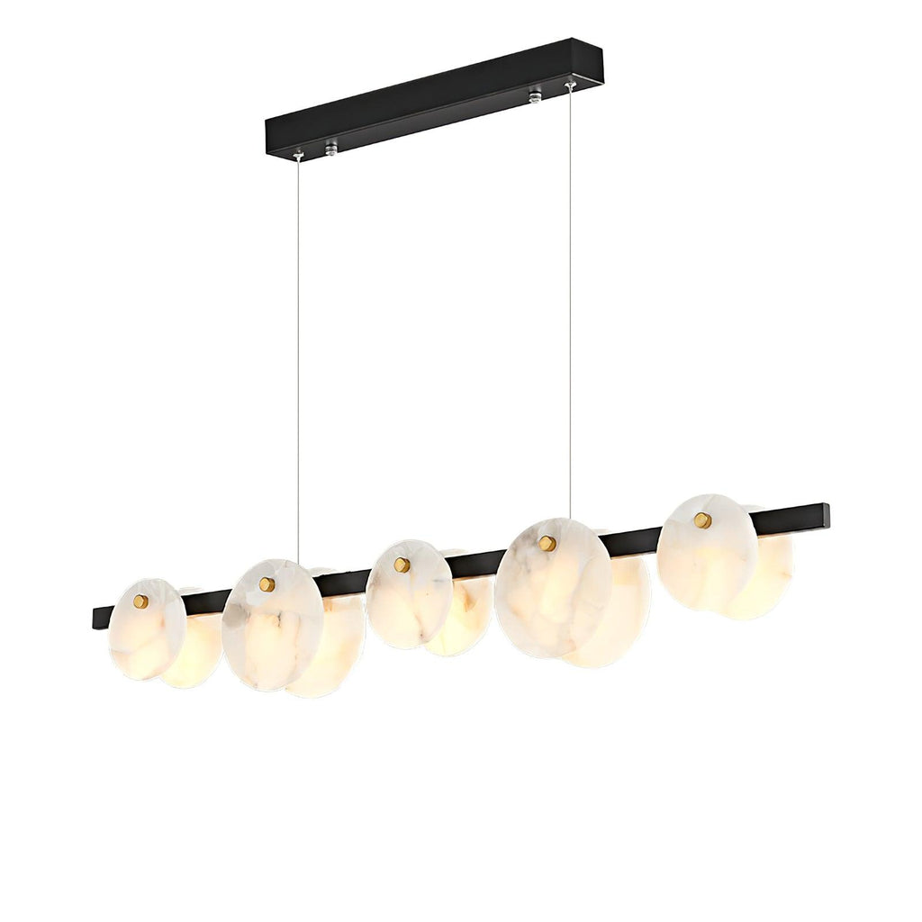 Lustre moderne Enar en Albâtre Noir et blanc