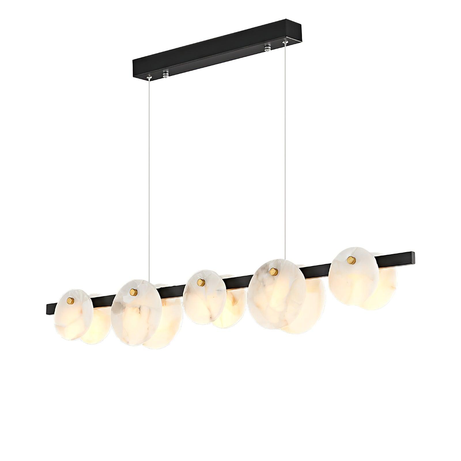 Lustre moderne Enar en Albâtre Noir et blanc