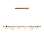 Lustre moderne Enar en Albâtre Laiton et blanc