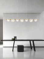 Lustre moderne Enar en Albâtre Noir et blanc