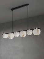 Lustre moderne Enar en Albâtre Laiton et blanc