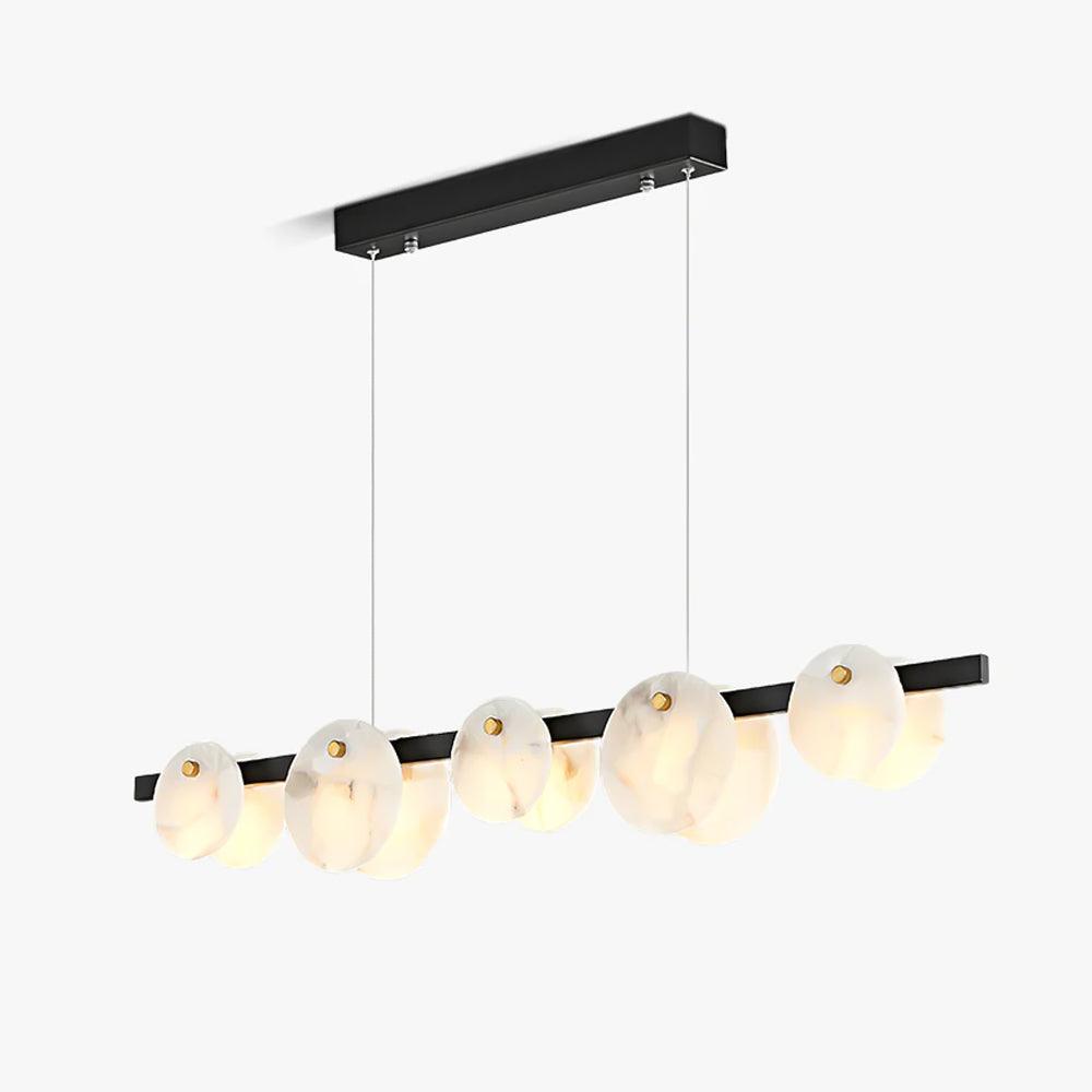 Lustre moderne Enar en Albâtre Laiton et blanc