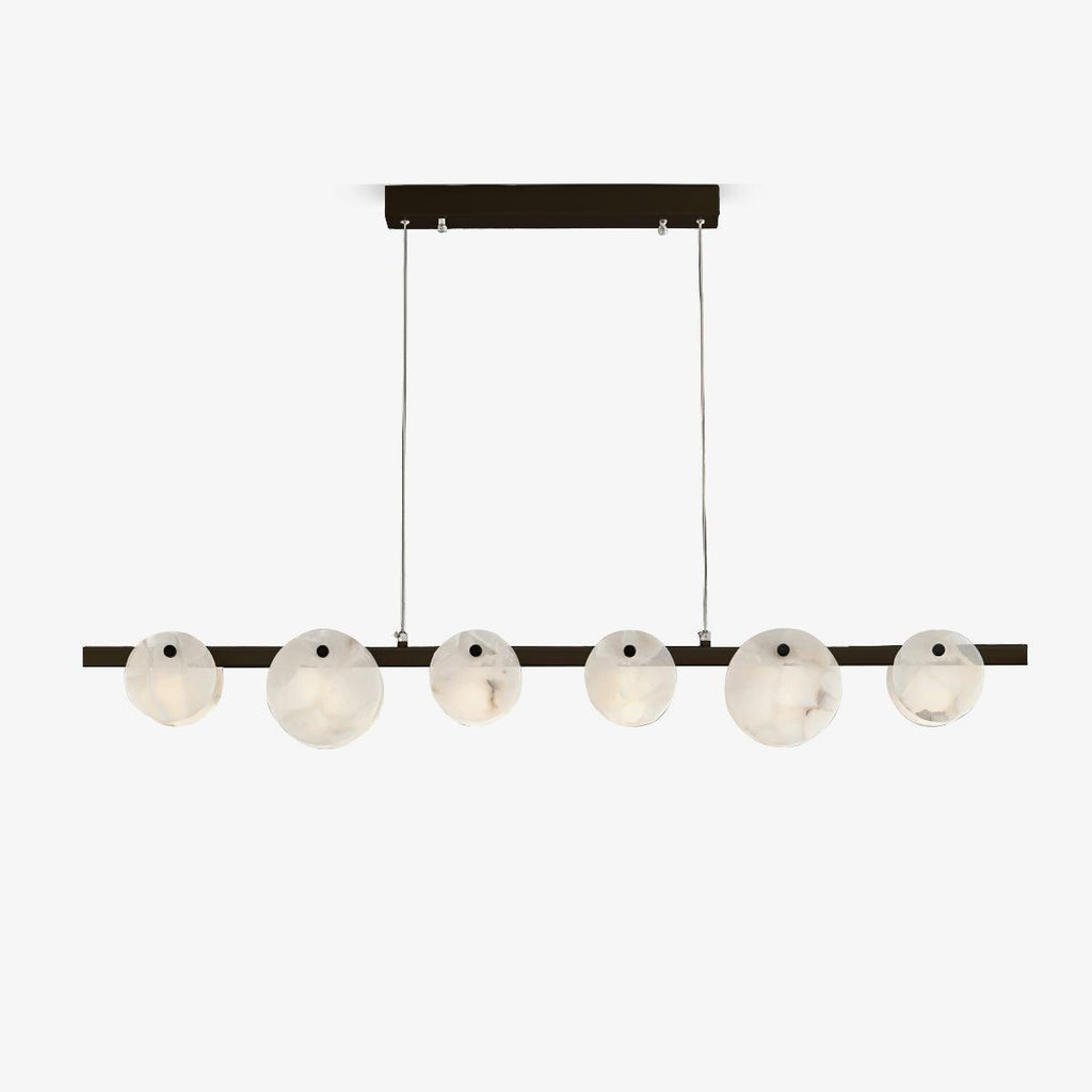 Lustre moderne Enar en Albâtre Noir et blanc