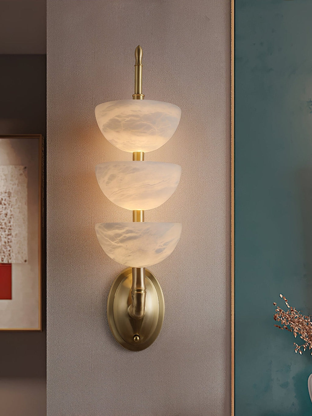 Applique murale moderne Soel en Albâtre