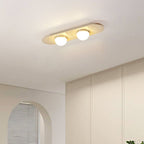 Plafonnier moderne Tane en Travertin jaune et blanc
