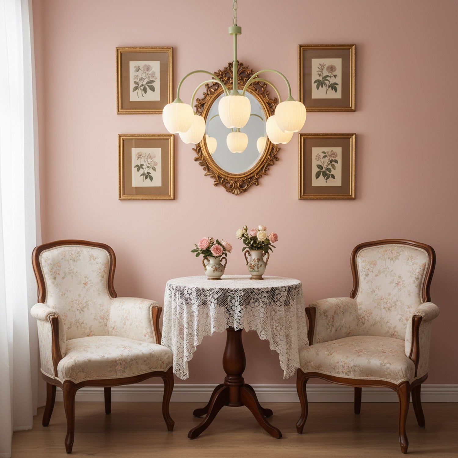 Lustre moderne Gilroy en Creamy blanc et blanc verre