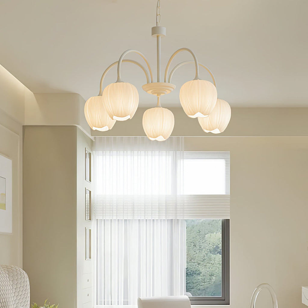 Lustre moderne Gilroy en Matcha et blanc verre