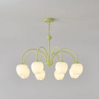 Lustre moderne Gilroy en Creamy blanc et blanc verre