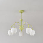 Lustre moderne Gilroy en Matcha et blanc verre