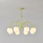 Lustre moderne Gilroy en Matcha et blanc verre