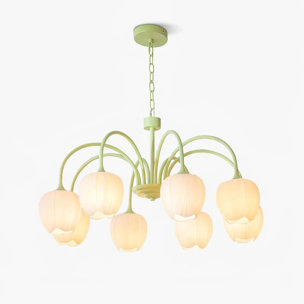 Lustre moderne Gilroy en Matcha et blanc verre