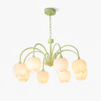 Lustre moderne Gilroy en Matcha et blanc verre