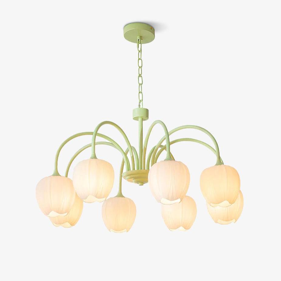 Lustre moderne Gilroy en Matcha et blanc verre