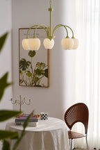 Lustre moderne Gilroy en Matcha et blanc verre